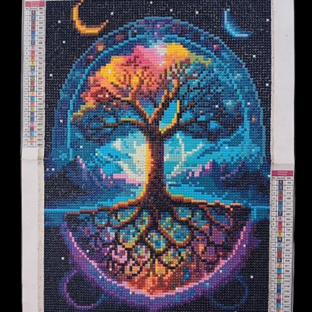 Vibrant Tree of Life Diamond Art Completed/Sealed